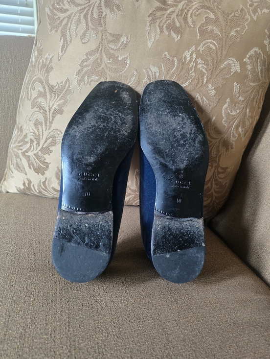 Gucci Blue Velvet Embroidered Men’s Loafers Gucci Size 10/ US 10.5 main image 9